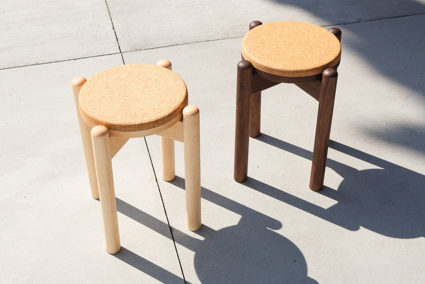 Cork top stool